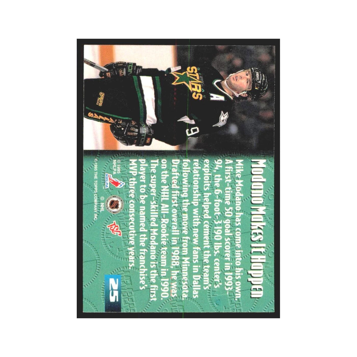 1995 Stadium Club Members Only Mike Modano Dallas Stars #25