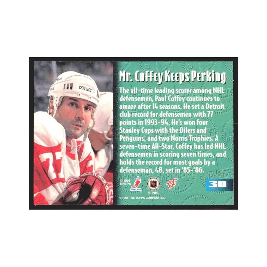 1995 Stadium Club Members Only Paul Coffey Detroit Red Wings #30