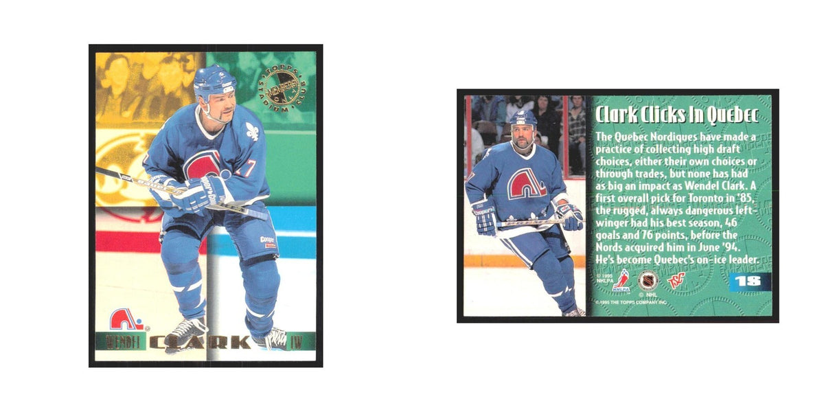 1995 Stadium Club Members Only Wendell Clark Quebec Nordiques #18