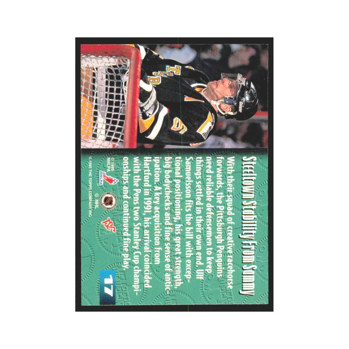 1995 Stadium Club Members Only Ulf Samuelsson Pittsburgh Penguins #17
