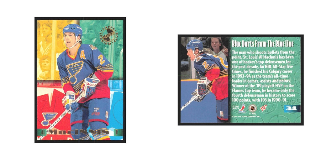 1995 Stadium Club Members Only Al MacInnis St St. Louis Blues #34
