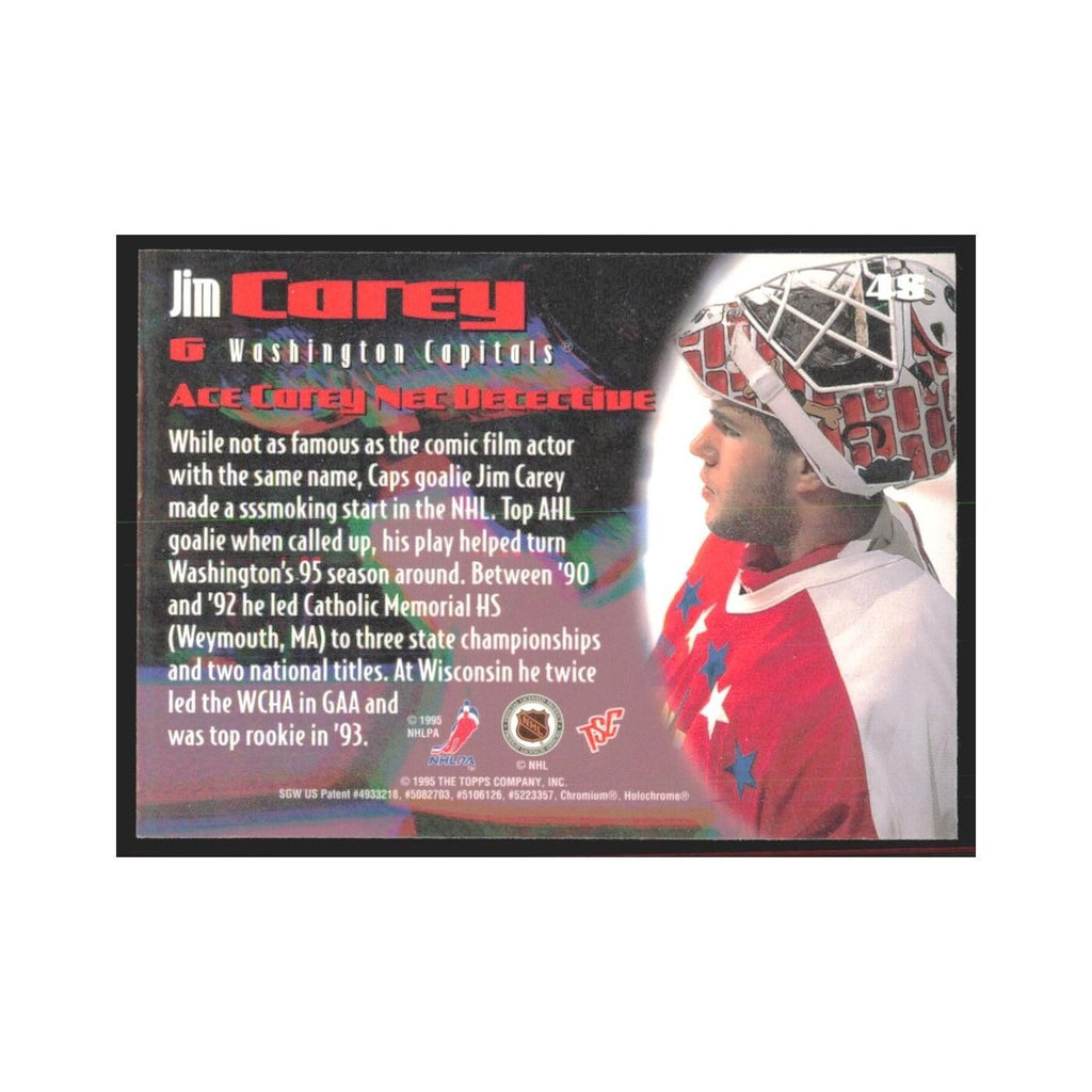 1995 Stadium Club Members Only Jim Carey Washington Capitals #48