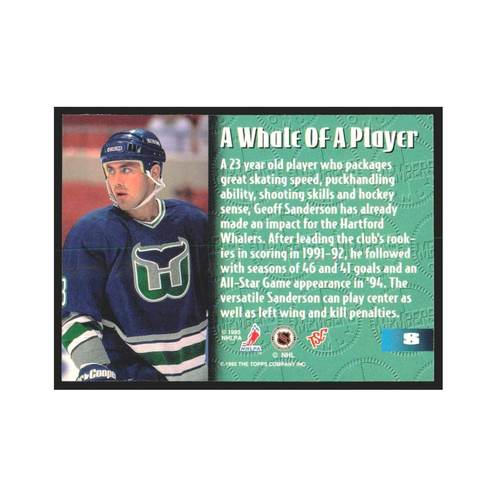 1995 Stadium Club Members Only Geoff Sanderson Hartford Whalers #8