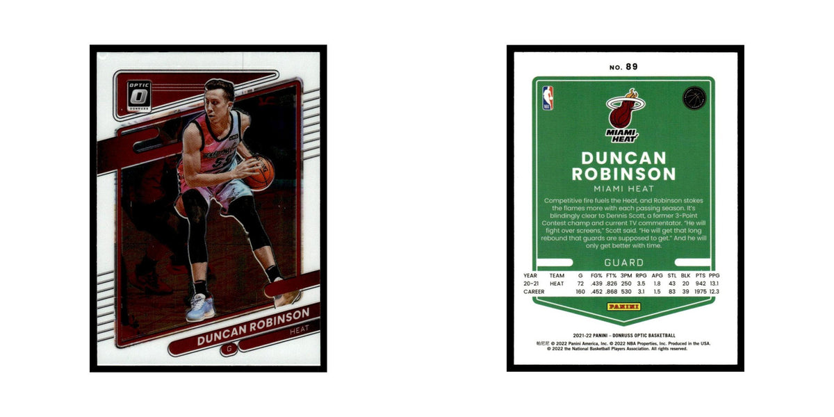 Duncan Robinson 2021 Donruss Optic #89 Miami Heat Basketball Card NM