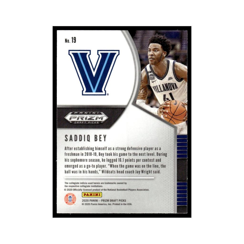 Saddiq Bey Rookie 2020 Panini Prizm Draft Picks #19 Villanova Wildcats NM