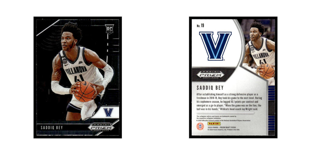 Saddiq Bey Rookie 2020 Panini Prizm Draft Picks #19 Villanova Wildcats NM