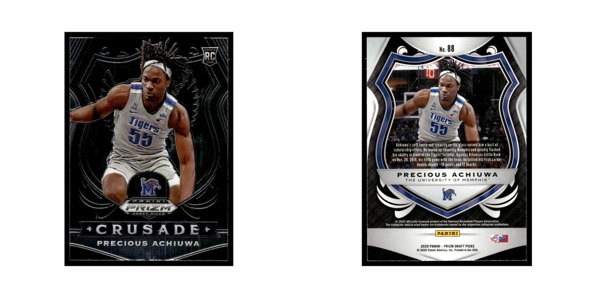 Precious Achiuwa Rookie 2020 Panini Prizm Draft Picks #88 Memphis Tigers NM