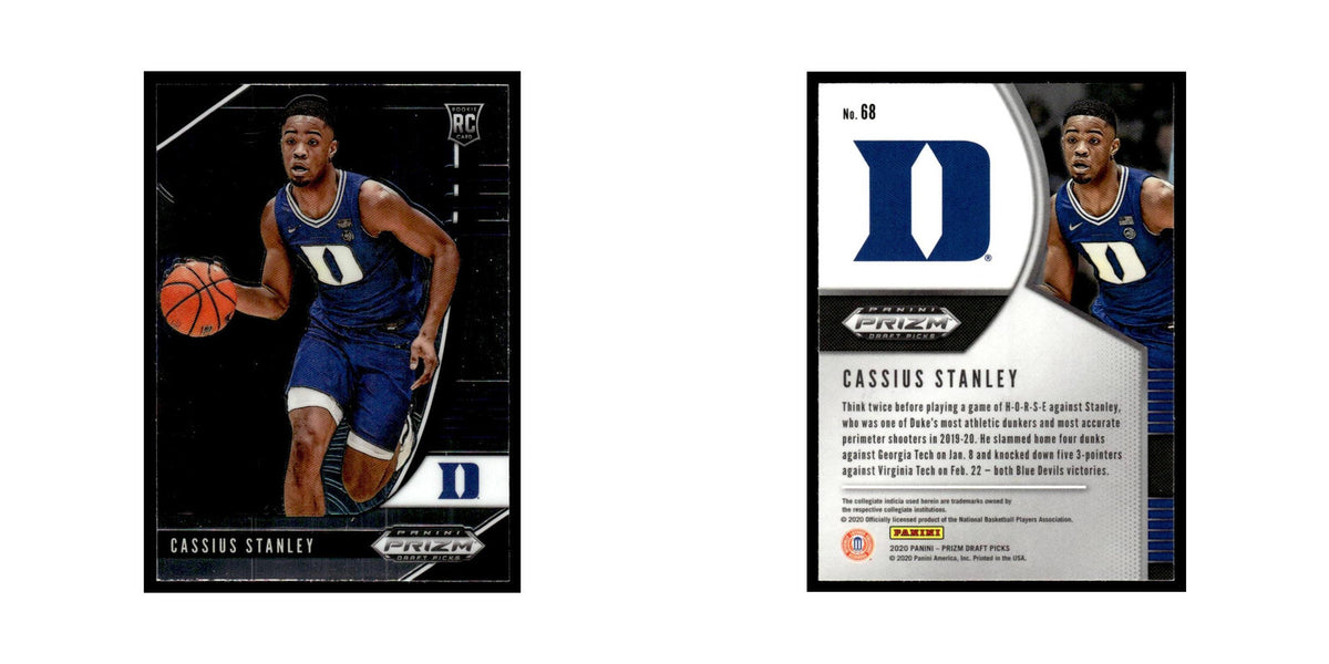 Cassius Stanley Rookie 2020 Panini Prizm Draft Picks #68 Duke Blue Devils NM