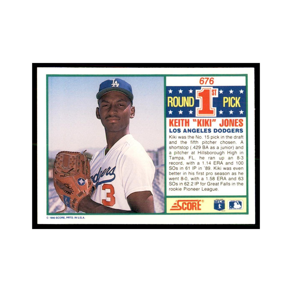 1990 Score Keith Kiki Jones Baseball Cards #676