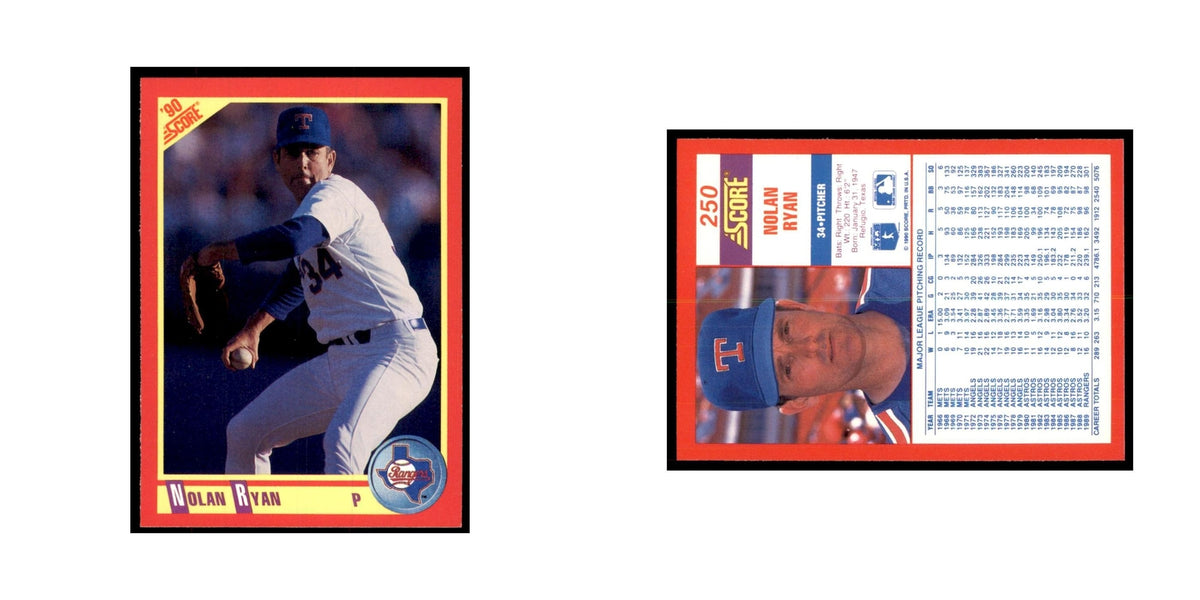 1990 Score Nolan Ryan Baseball Cards #250