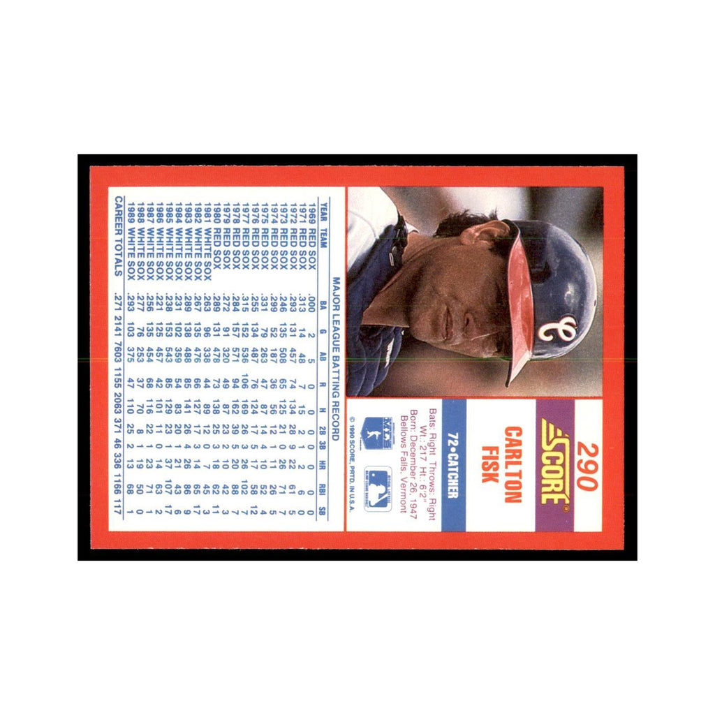 1990 Score Carlton Fisk Baseball Cards #290