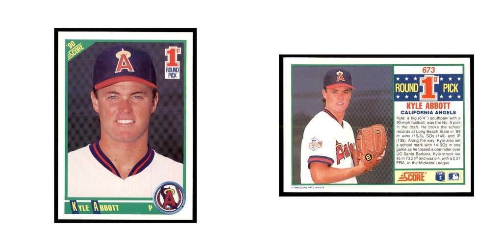 1990 Score Kyle Abbott Baseball Cards #673