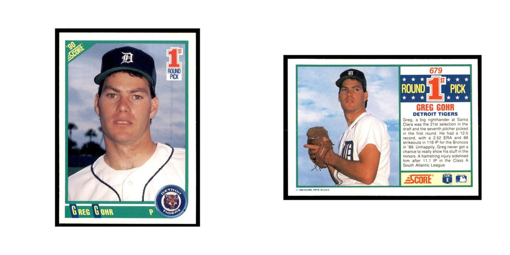 1990 Score Greg Gohr Baseball Cards #679