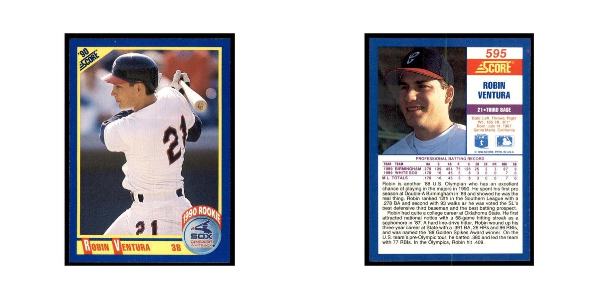 1990 Score Robin Ventura RC Baseball Cards #595