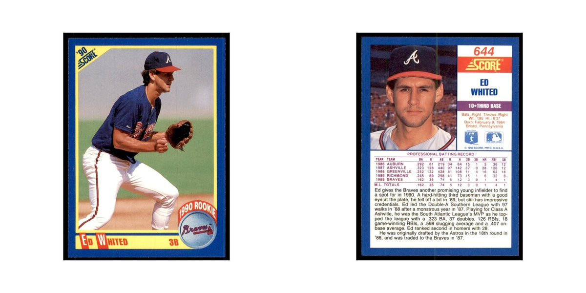 1990 Score Ed Whited RC Baseball Cards #644
