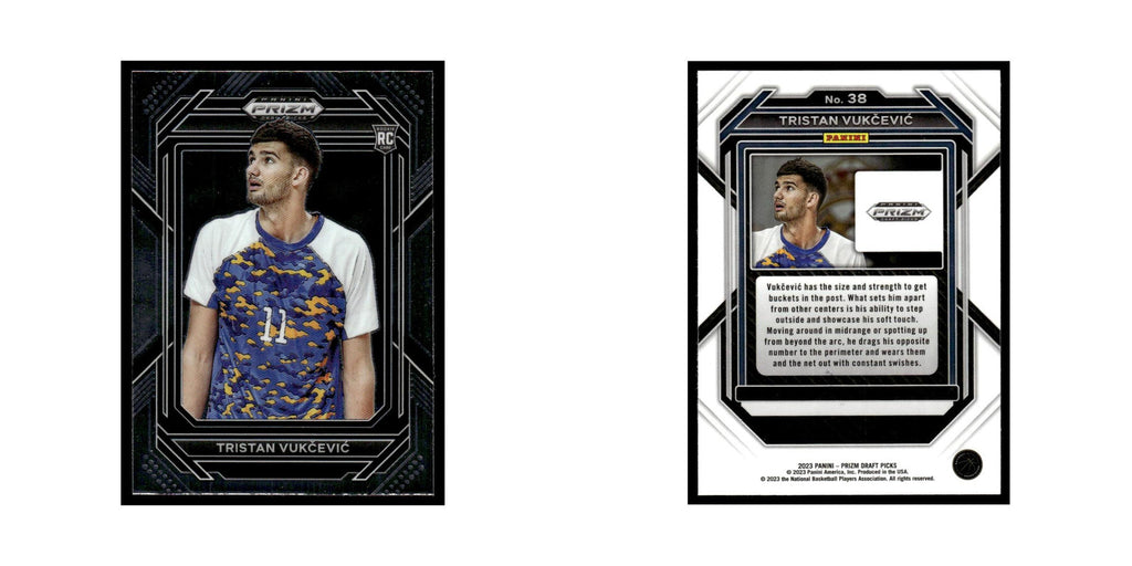 Tristan Vukcevic Rookie 2023 Panini Prizm Draft Picks #38 Basketball Card NM