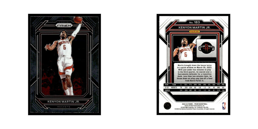 Kenyon Martin Jr. 2022 Panini Prizm #183 Houston Rockets Basketball Card NM
