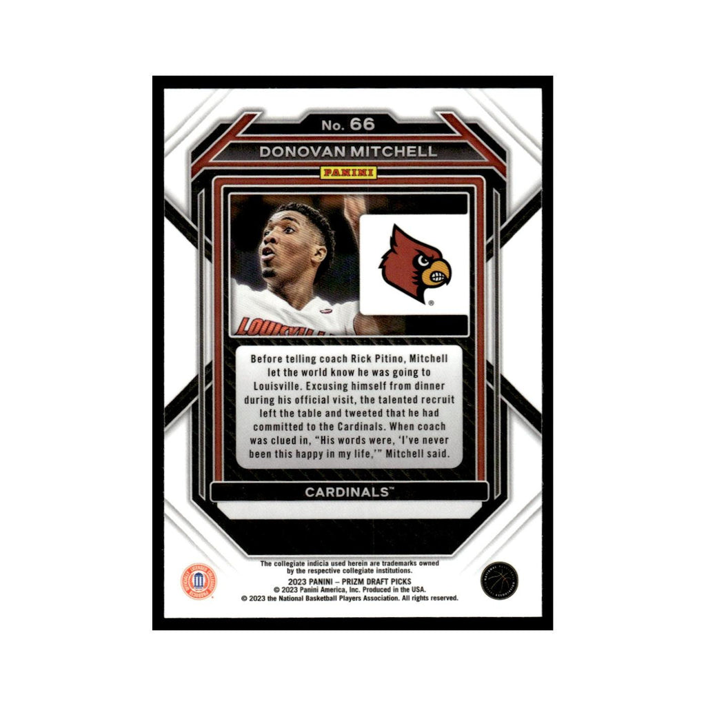 Donovan Mitchell 2023 Panini Prizm Draft Picks #66 Louisville Cardinals NM