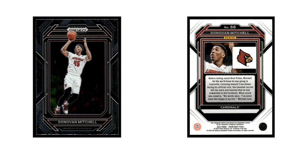 Donovan Mitchell 2023 Panini Prizm Draft Picks #66 Louisville Cardinals NM
