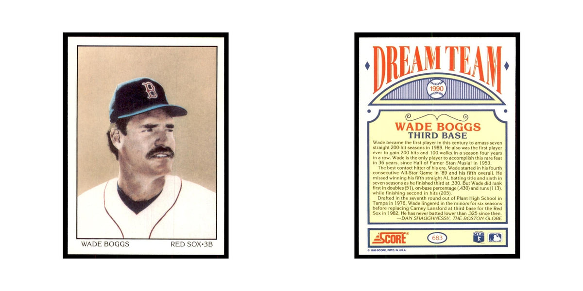 1990 Score Wade Boggs Baseball Cards #683