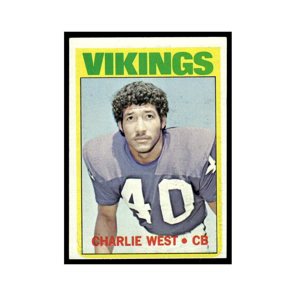Charlie West 1972 Topps (Damaged) #53 Minnesota Vikings Football Card Poor