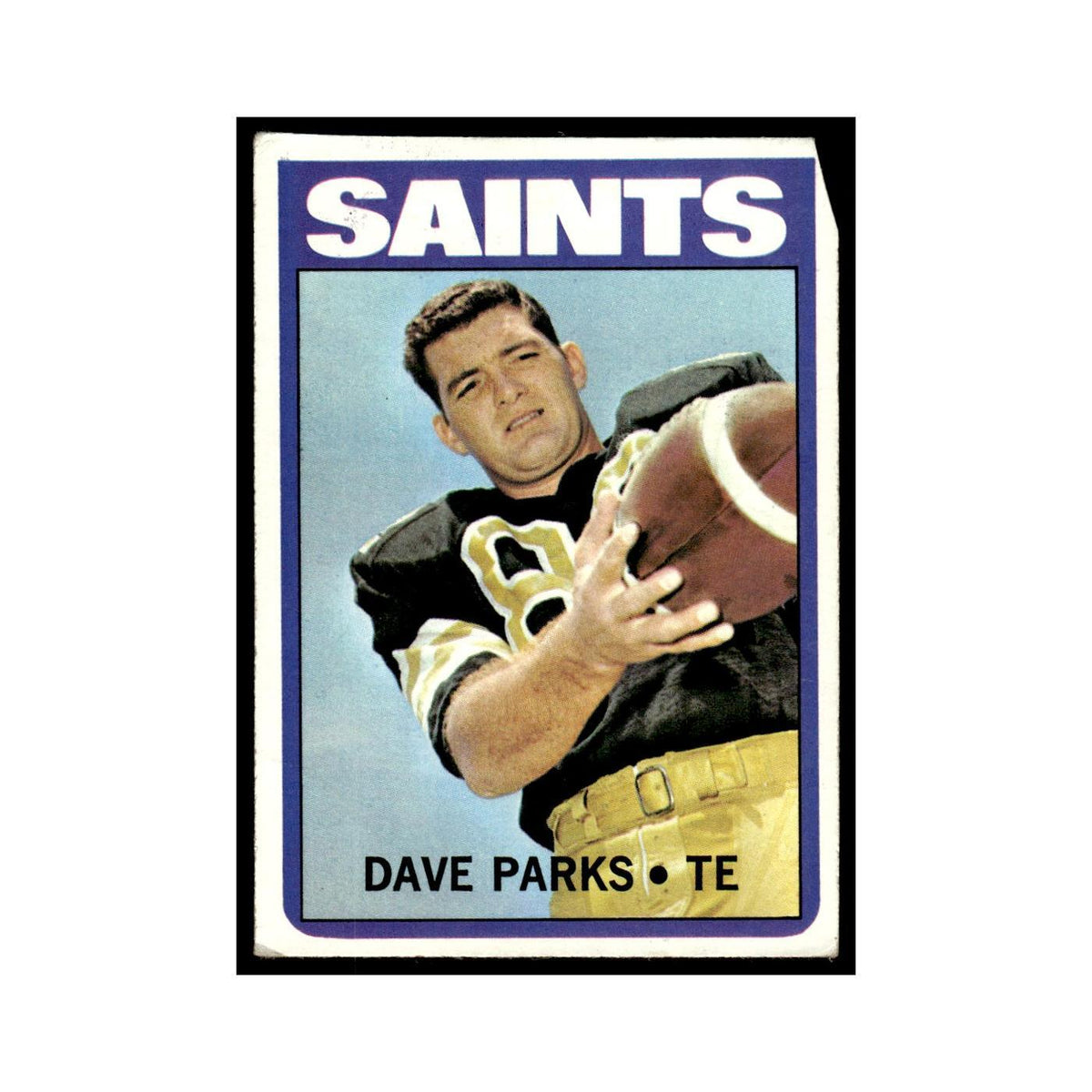 Dave Parks 1972 Topps (Damaged) #14 New Orleans Saints Football Card Poor