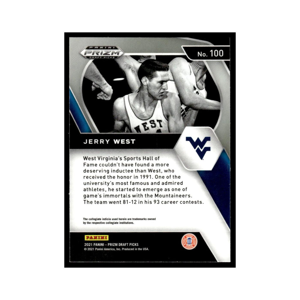 Jerry West 2021 Panini Prizm Draft Picks #100 West Virginia Mountaineers NM