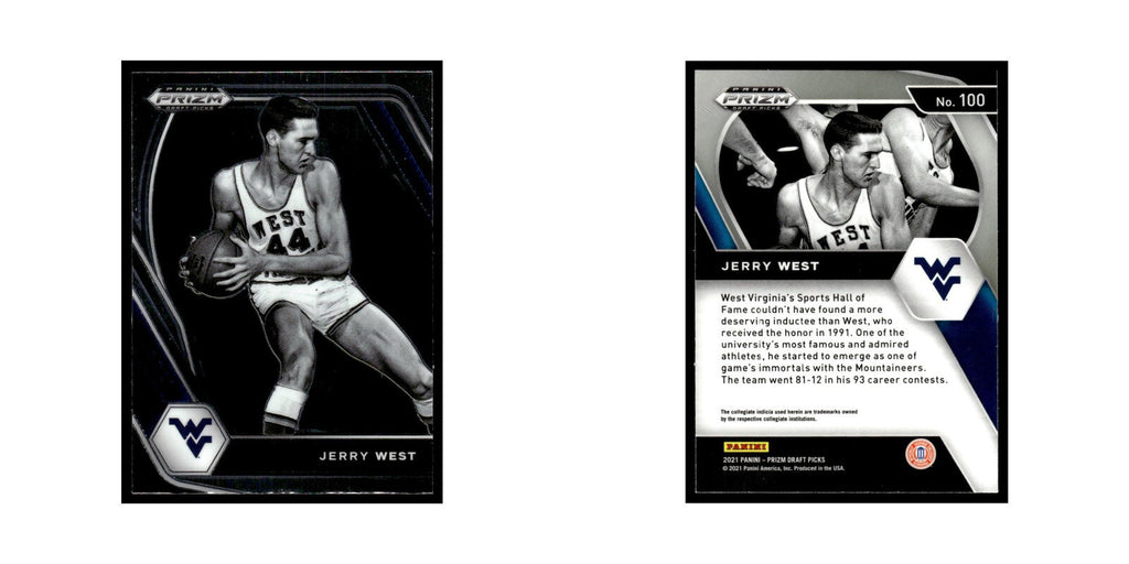 Jerry West 2021 Panini Prizm Draft Picks #100 West Virginia Mountaineers NM