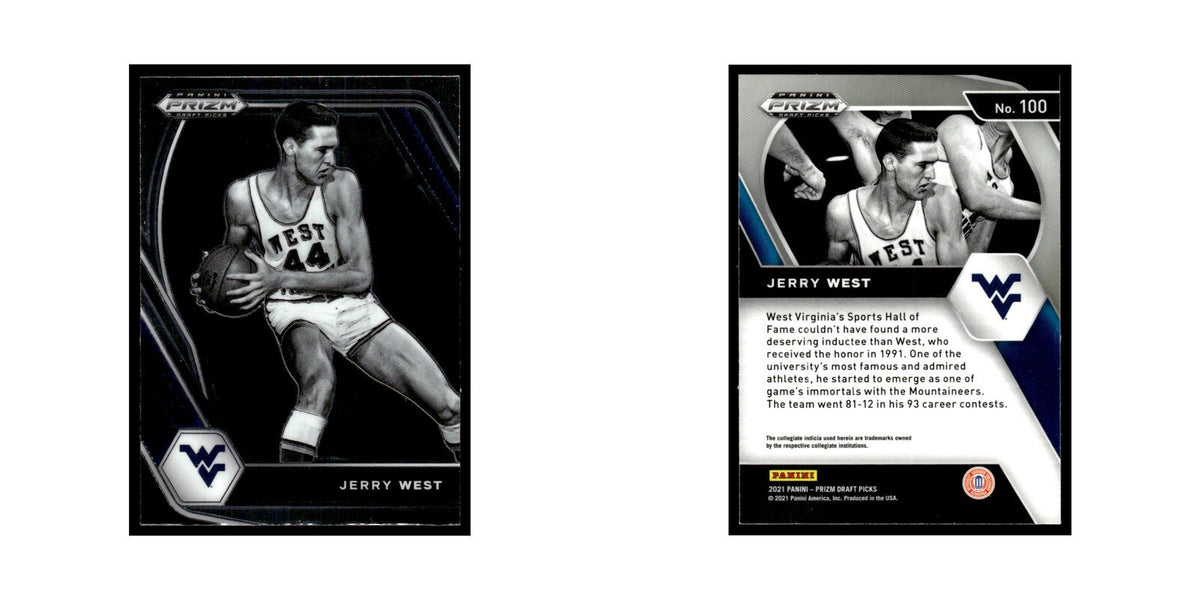 Jerry West 2021 Panini Prizm Draft Picks #100 West Virginia Mountaineers NM