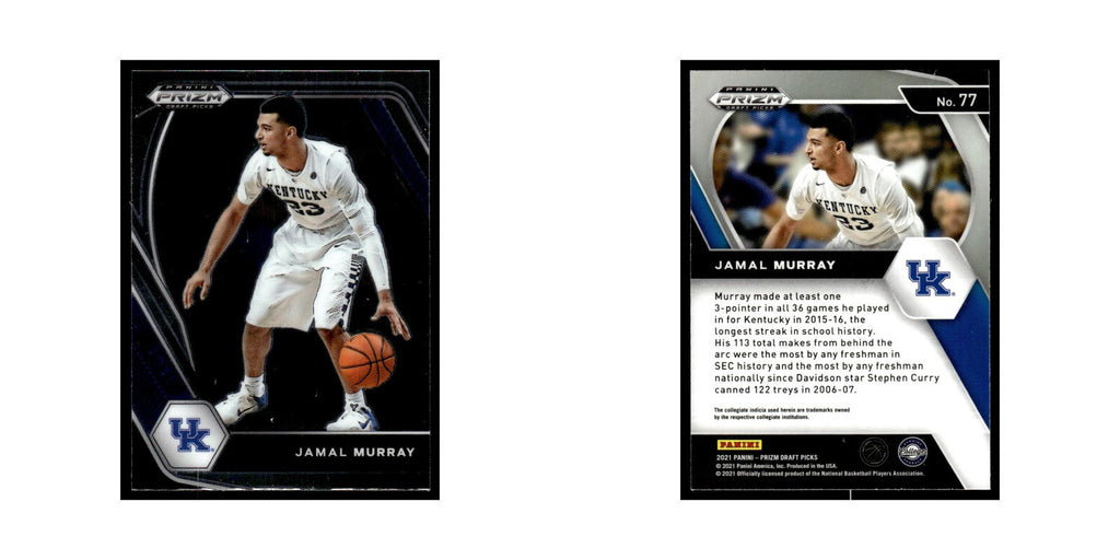 Jamal Murray 2021 Panini Prizm Draft Picks #77 Kentucky Wildcats NM