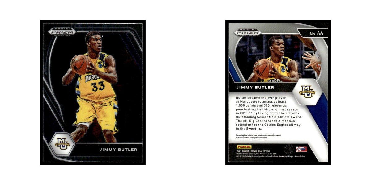 Jimmy Butler 2021 Panini Prizm Draft Picks #66 Marquette Golden Eagles NM