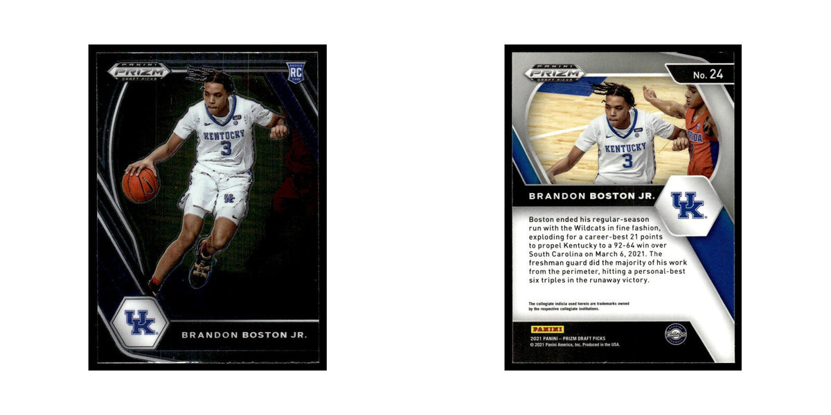 Brandon Boston Jr. 2021 Panini Prizm Draft Picks #24 Kentucky Wildcats NM