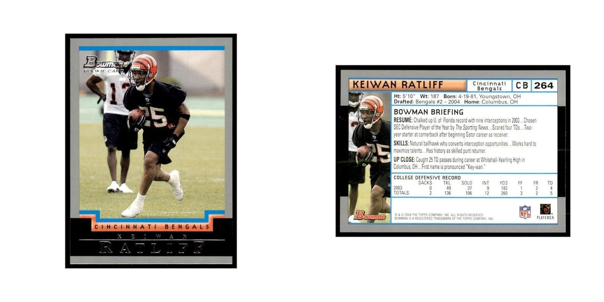 2004 Bowman Keiwan Ratliff RC Football Cards #264