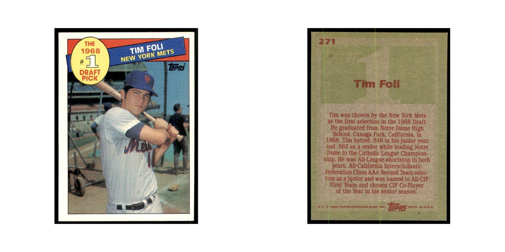 1985 Topps Tim Foli Baseball Cards #271