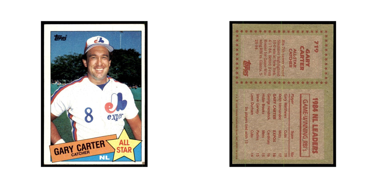 1985 Topps Gary Carter Baseball Cards #719