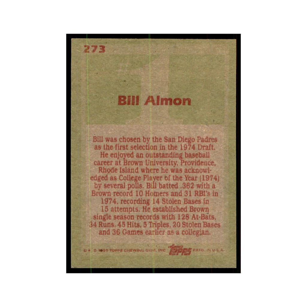 1985 Topps Bill Almon Baseball Cards #273