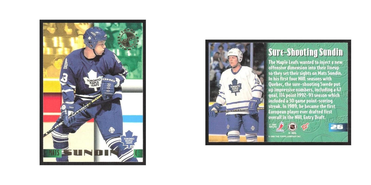 1995 Stadium Club Members Only Mats Sundin Toronto Maple Leafs #26