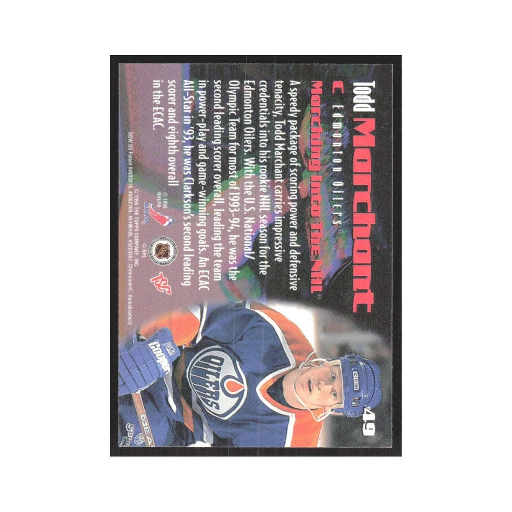 1995 Stadium Club Members Only Todd Marchant Edmonton Oilers #49