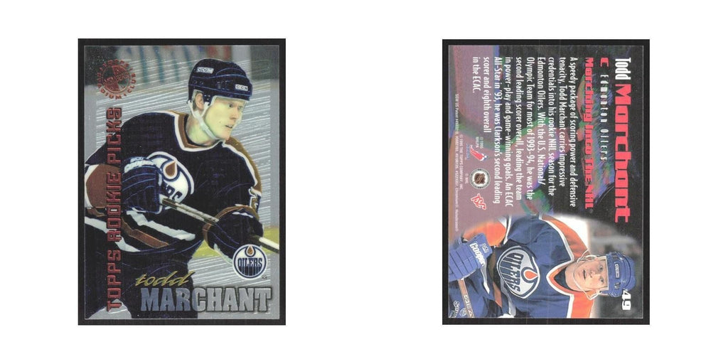 1995 Stadium Club Members Only Todd Marchant Edmonton Oilers #49