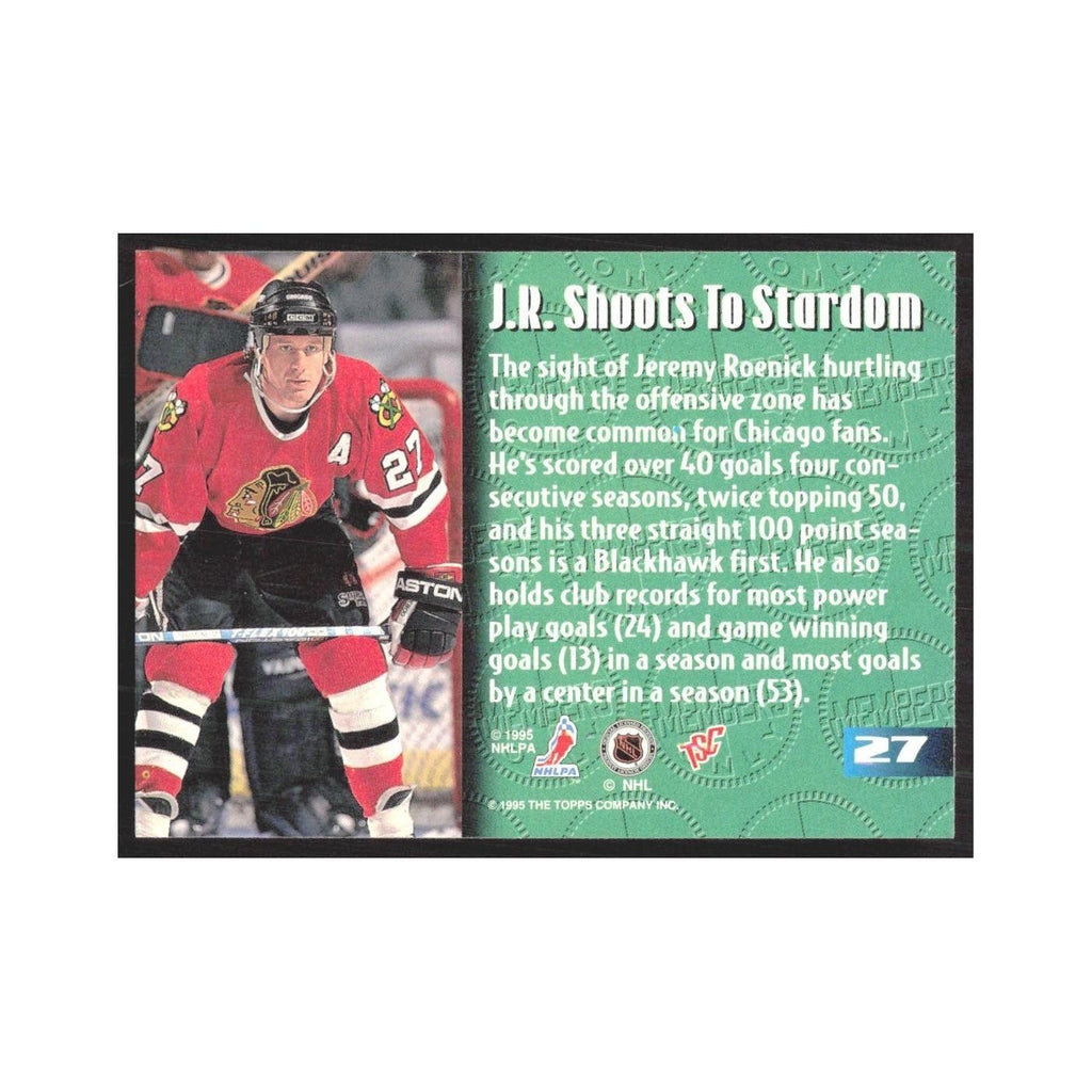 1995 Stadium Club Members Only Jeremy Roenick Chicago Blackhawks #27