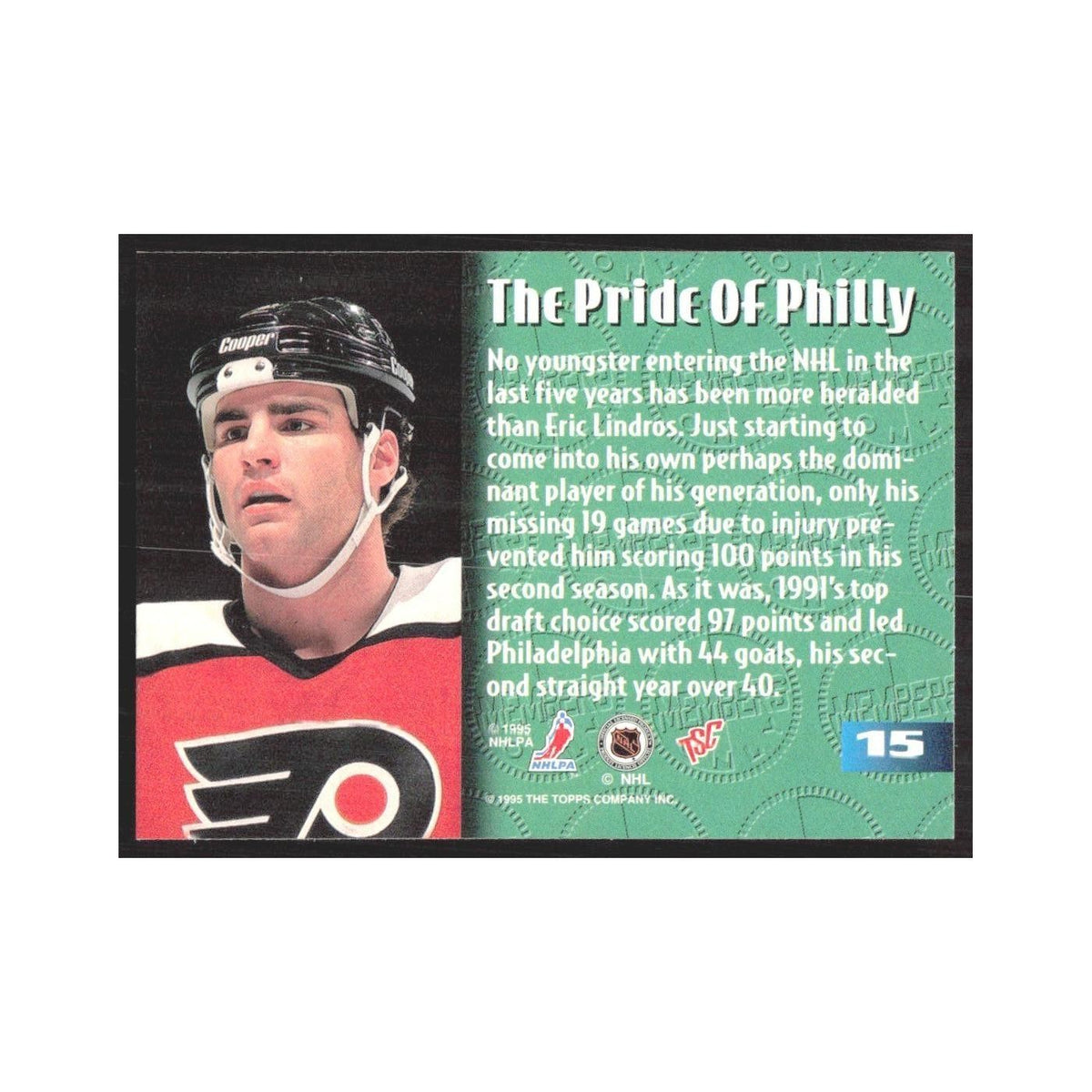 1995 Stadium Club Members Only Eric Lindros Philadelphia Flyers #15