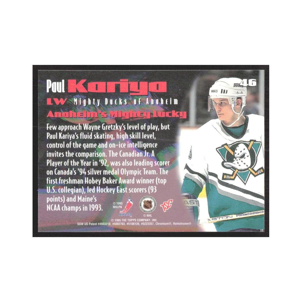 1995 Stadium Club Members Only Paul Kariya Anaheim Mighty Ducks #46