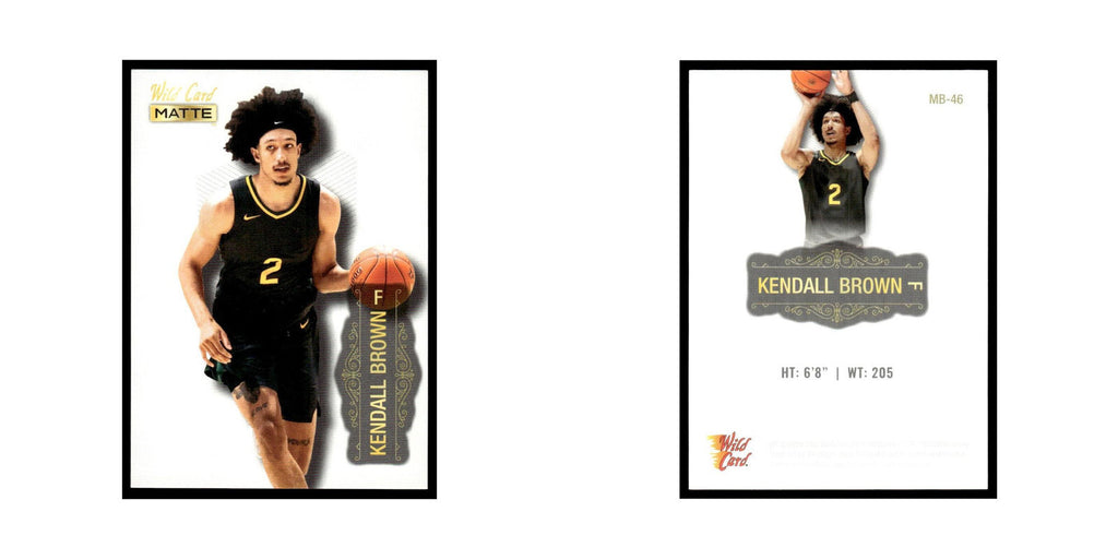 Kendall Brown 2022 Wild Card Matte #MB-46 Basketball Card NM
