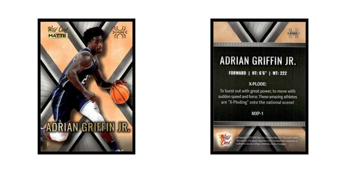 Adrian Griffin Jr 2022 Wild Card Matte #MXP-1 Basketball Card NM