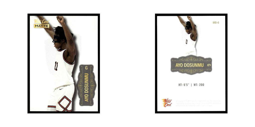 Ayo Dosunmu 2022 Wild Card Matte #MB-6 Chicago Bulls Basketball Card NM
