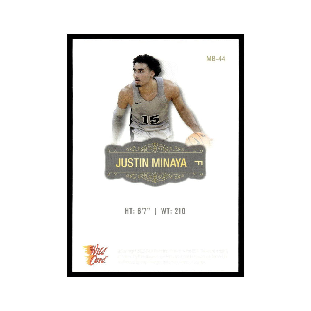 Justin Minaya 2022 Wild Card Matte #MB-44 Basketball Card NM