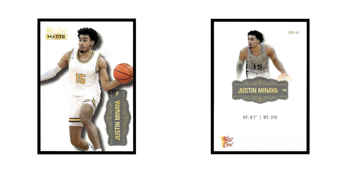 Justin Minaya 2022 Wild Card Matte #MB-44 Basketball Card NM