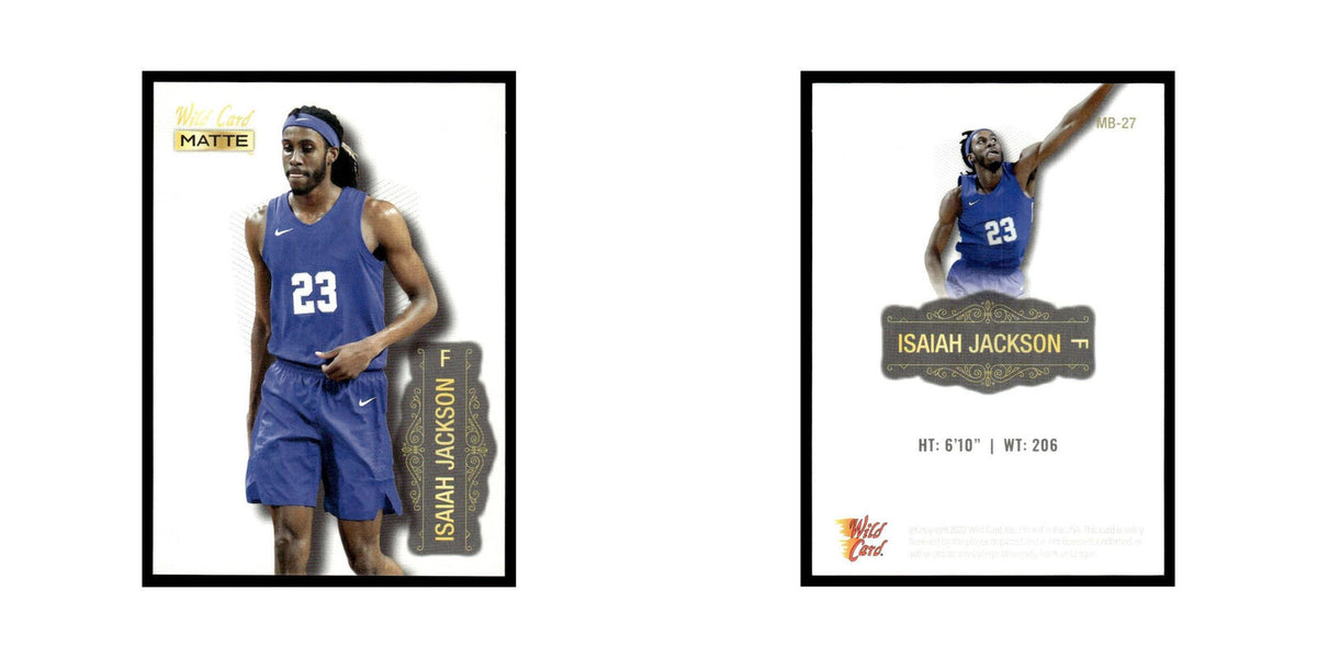 Isaiah Jackson 2022 Wild Card Matte #MB-27 Indiana Pacers Basketball Card NM