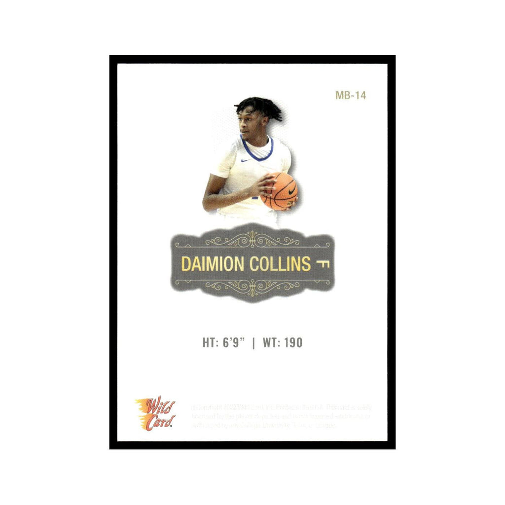 Daimion Collins 2022 Wild Card Matte #MB-14 Basketball Card NM