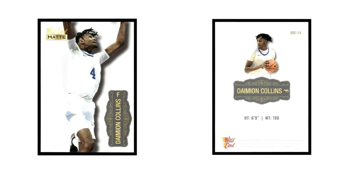 Daimion Collins 2022 Wild Card Matte #MB-14 Basketball Card NM